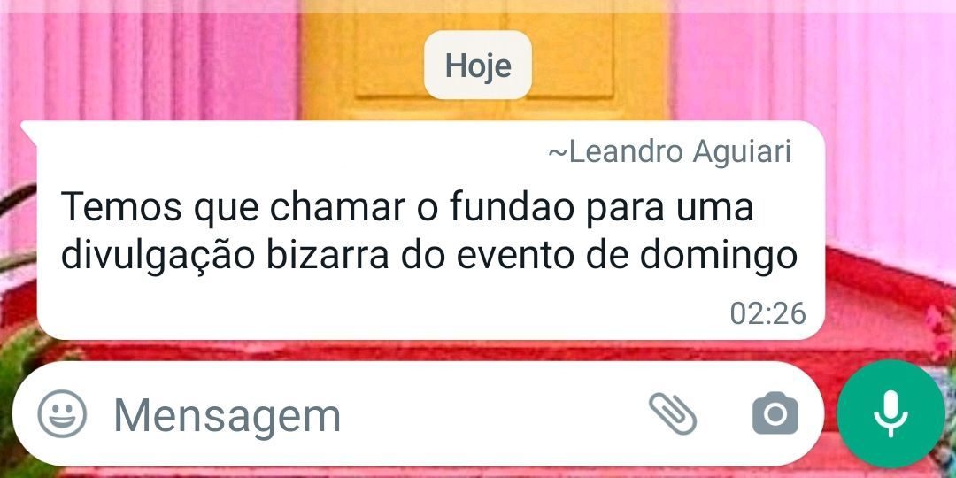 Mensagem de Leandro Aguiari