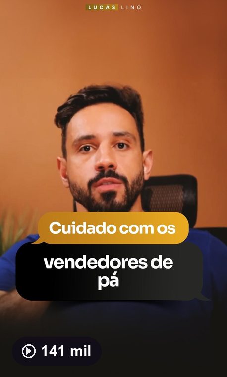 Peça publicada no perfil do Lucas