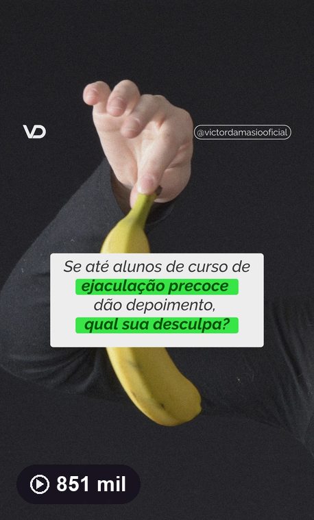 Peça publicada no perfil do Victor